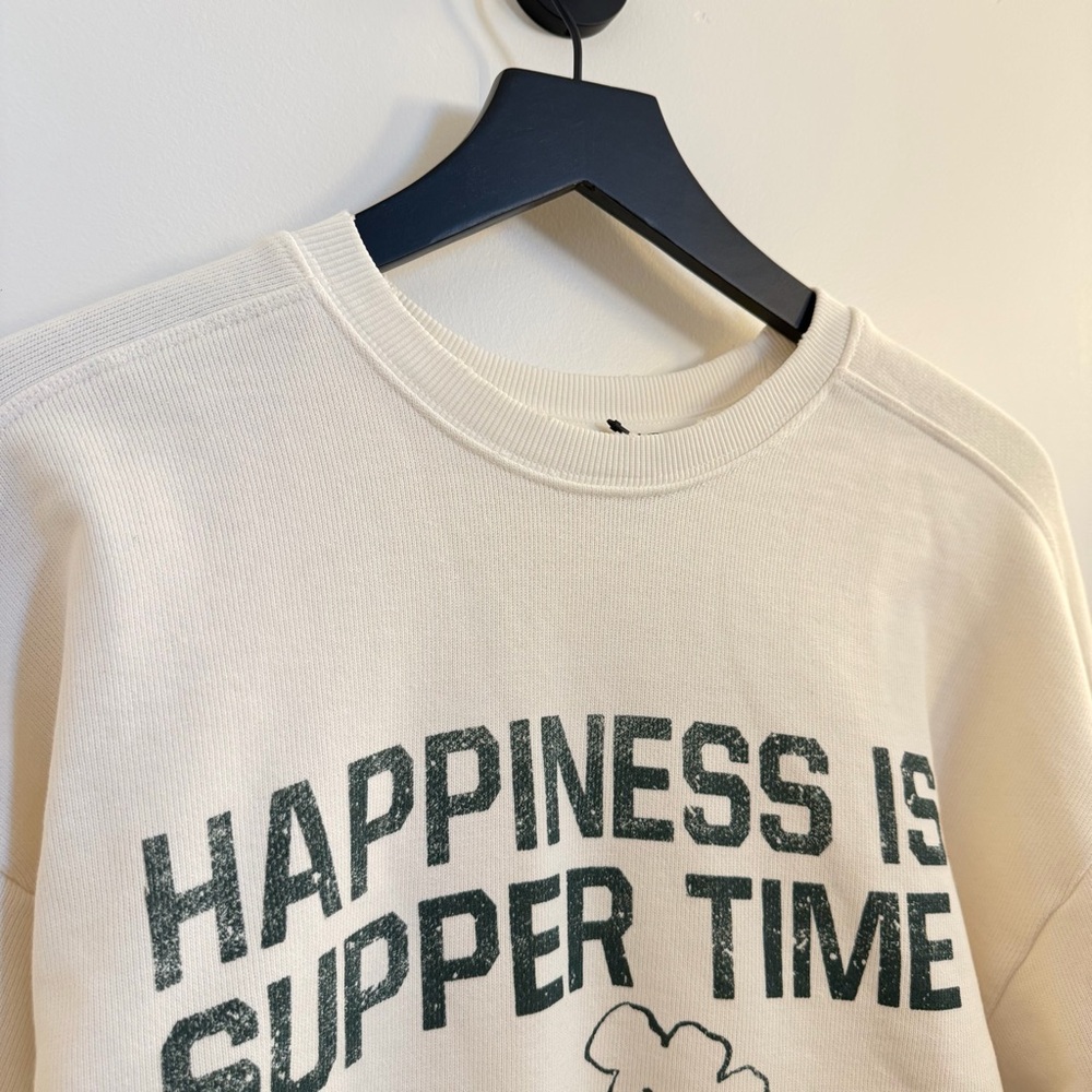 Zara Snoopy Cream Crewneck Sweatshirt - Picture 3 of 5